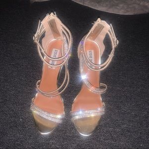 Champagne sparkly steve madden heels